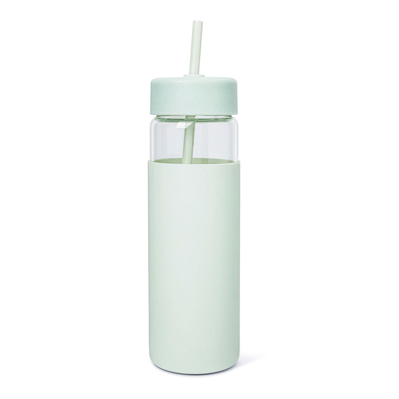 Swing Glass Tumbler with Straw, 24-oz, Assorted Colours S7A5