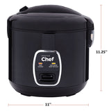One-Touch Non-Stick Rice Cooker & Steamer, Black, 20 Cups T0V7 - product image 6