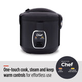 One-Touch Non-Stick Rice Cooker & Steamer, Black, 20 Cups T0V7 - product image 8