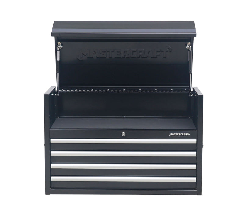 Powder-Coated Steel Tool Chest with Liners, Black, 36-in J8O6