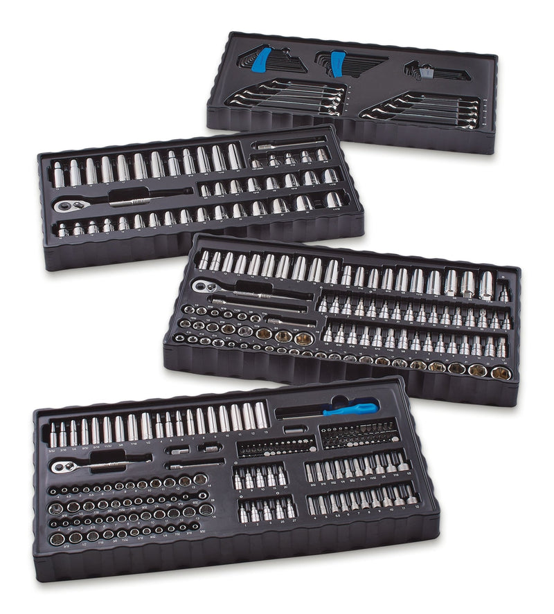 Socket Set, 350-pc, SAE / Metric, CRV, Nickel-Chrome Plating N6B5