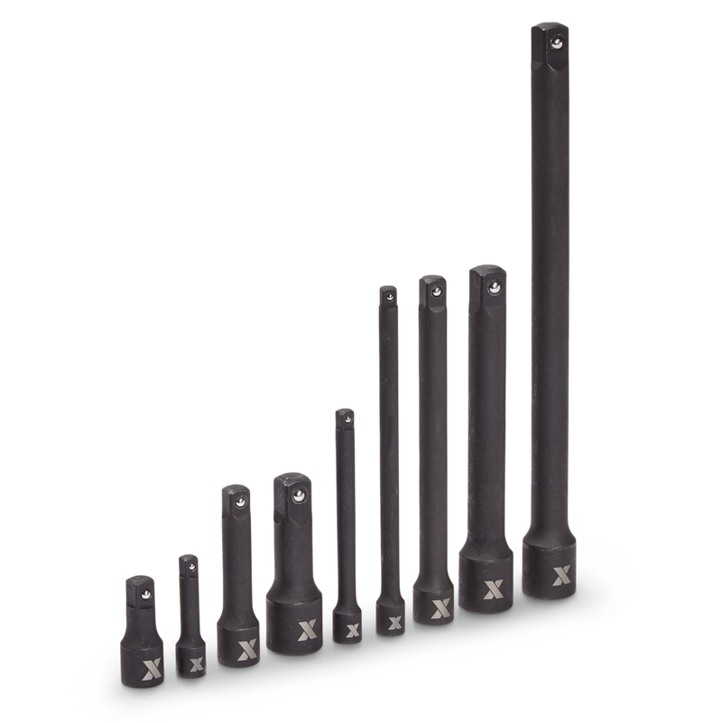 Impact Extension Bar Set, 9-pc, SAE/Metric, CRMO D3F2