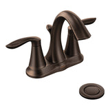 Eva Double Handle High Arc 4-in Centerset Bathroom Sink Faucet, WaterSense Certified, Oil Rubbed Bronze V5I3 - product image 1