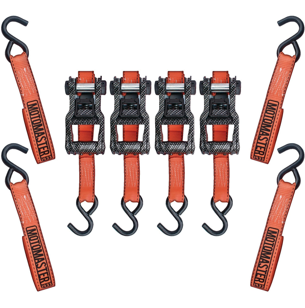 3,000-lb Heavy Duty Ratchet Tie Down Strap, 1.25-in x 14-ft, 4-pk X8O6 - product image 2