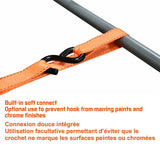 3,000-lb Heavy Duty Ratchet Tie Down Strap, 1.25-in x 14-ft, 4-pk X8O6 - product image 6