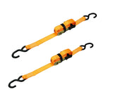 3,000-lb Heavy-Duty Sliding Ratchet Tie Down Straps, 1.25-in x 8-ft, 2-pk T5G0 - product image 1