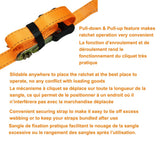 3,000-lb Heavy-Duty Sliding Ratchet Tie Down Straps, 1.25-in x 8-ft, 2-pk T5G0 - product image 5