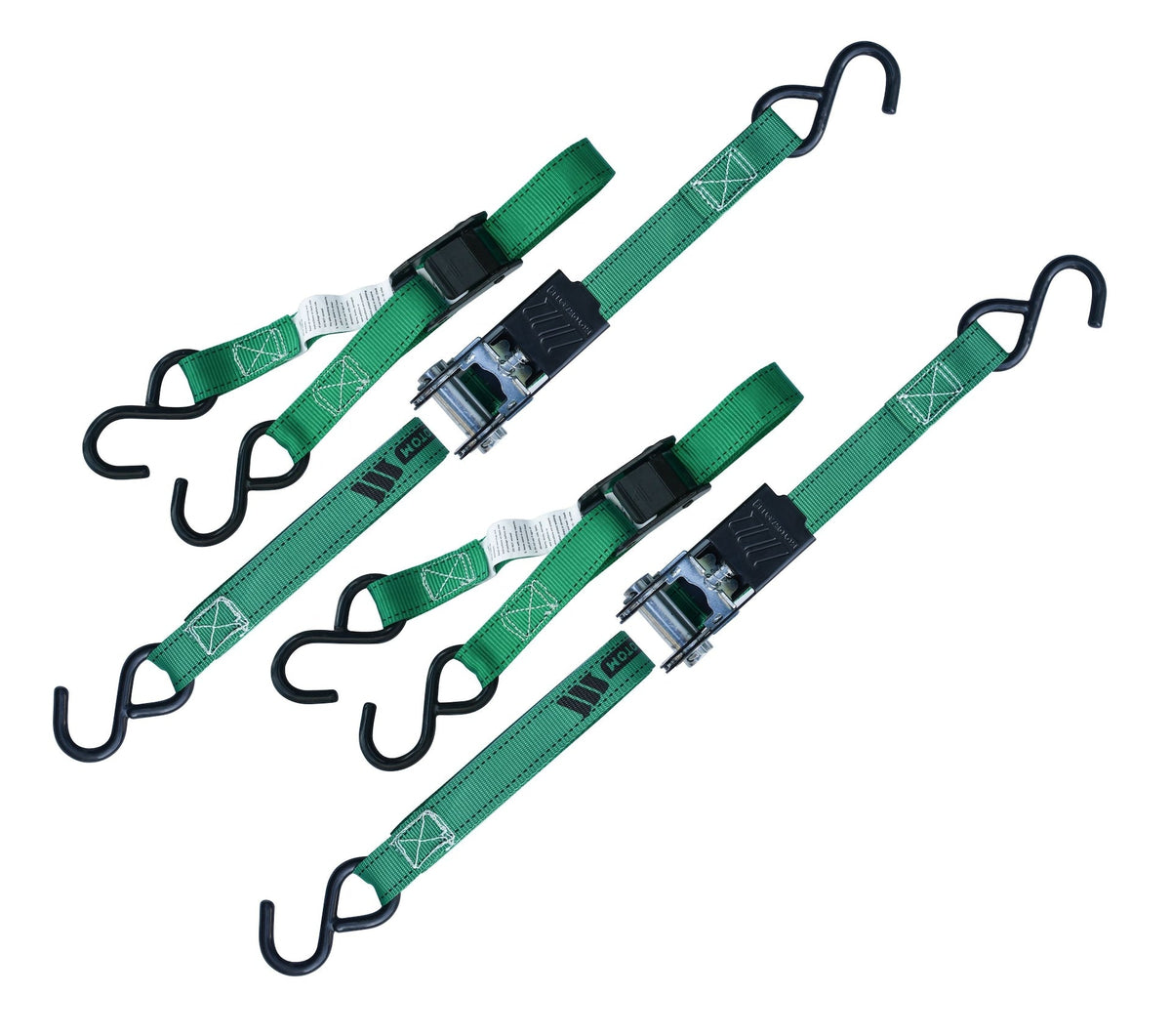 900-lb Ratchet/Cambuckle Tie-Down Straps, Non-Padded, 1-in x 10-ft, 4-pk V0C4 - product image 3