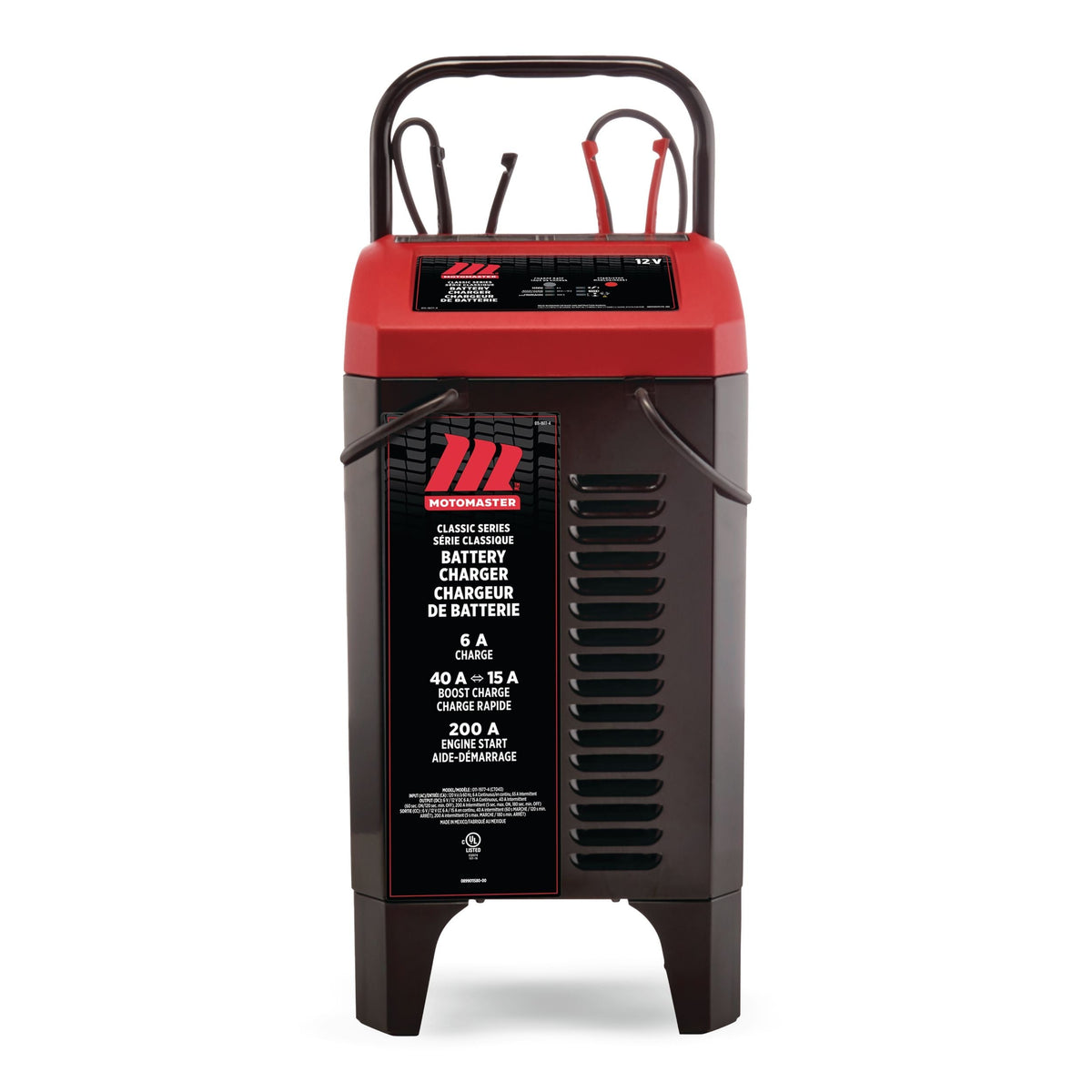 Classic Series Wheeled Smart Battery Charger, Fully Automatic, 40/15/6-Amp, 12V, with 200-Amp Engine Start J8D3 - product image 1