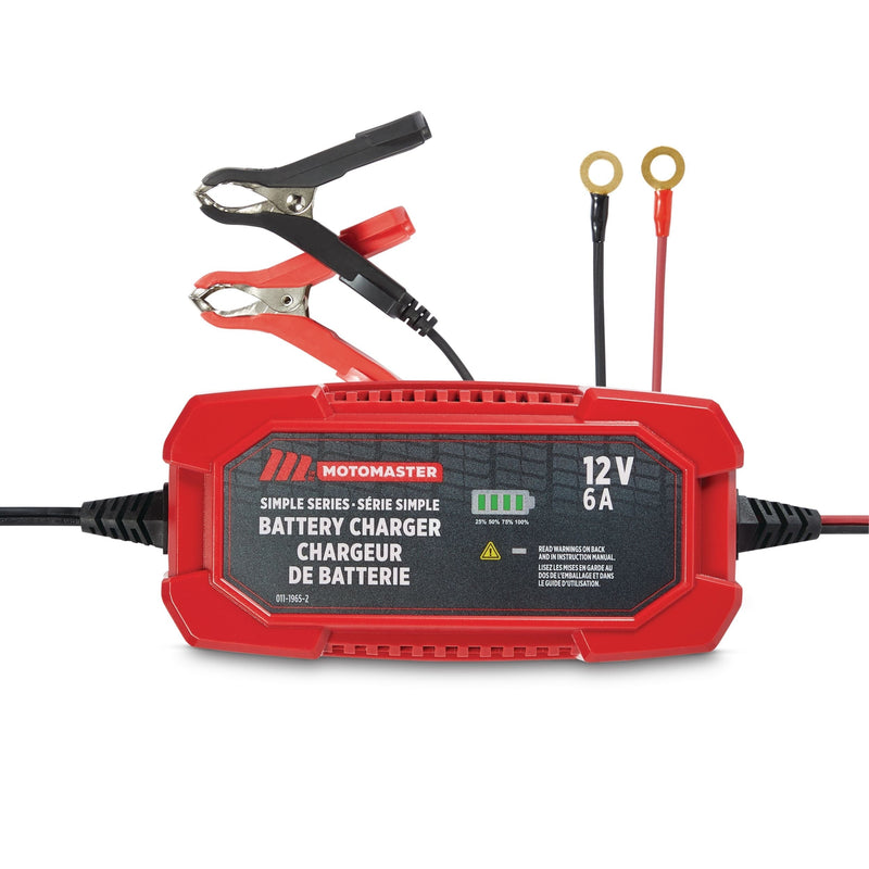 Simple Series Smart Battery Charger/Maintainer, Fully Automatic, 6-Amp, 12V I2A9