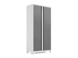 Bold Series Lockable 24-Gauge Steel RTA Storage Locker with 3 Shelves, Platinum/White, 36-in T5S0 - product image 2