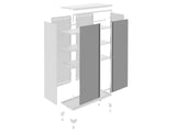 Bold Series Lockable 24-Gauge Steel RTA Storage Locker with 3 Shelves, Platinum/White, 36-in T5S0 - product image 3