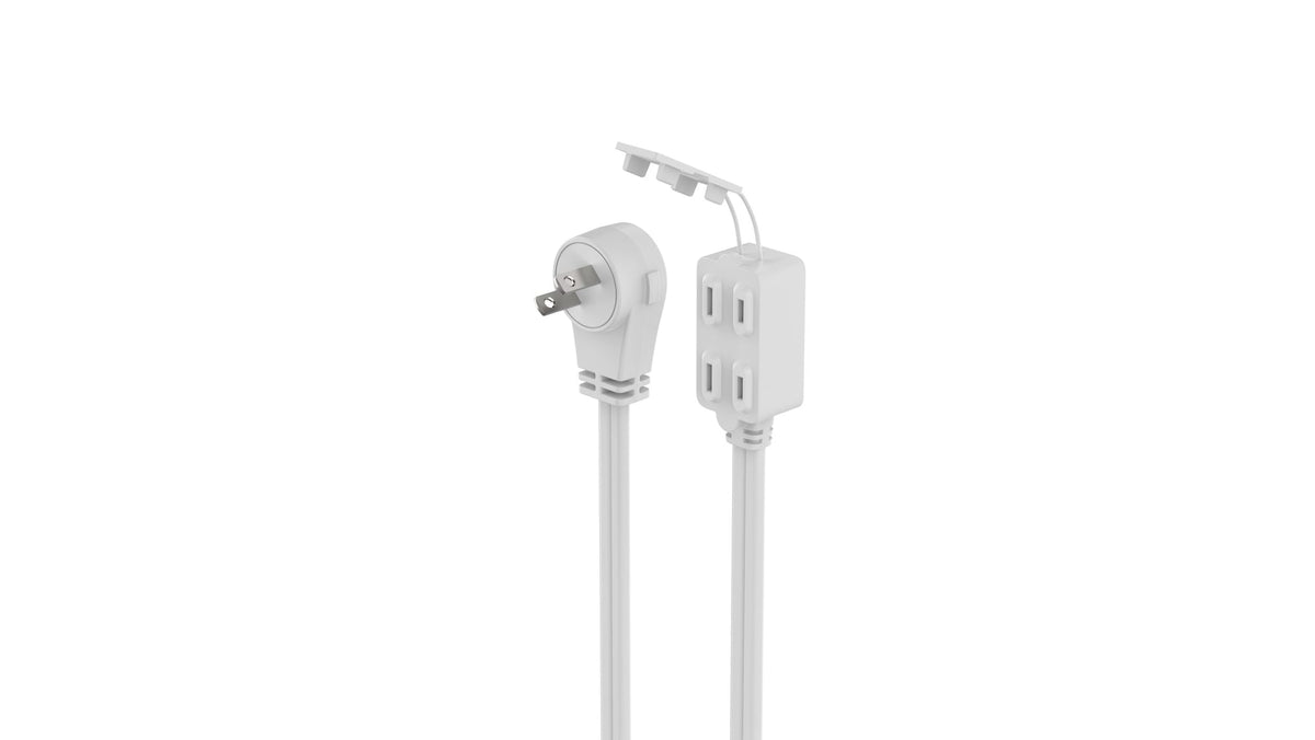 15-ft 16/2 Indoor Extension Cord, 3 Outlets, Flat Plug, White F0R3 - product image 2