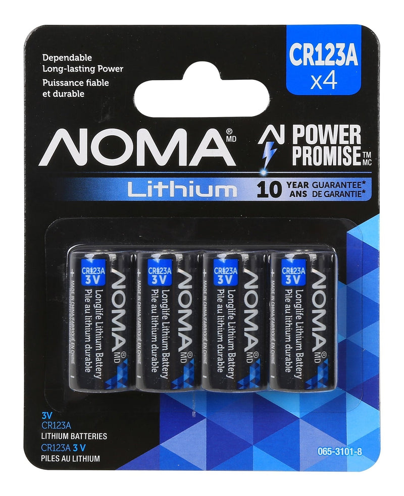 4-pk CR123 3V / 3 Volt Lithium Photo Batteries, Long Lasting Q3V6