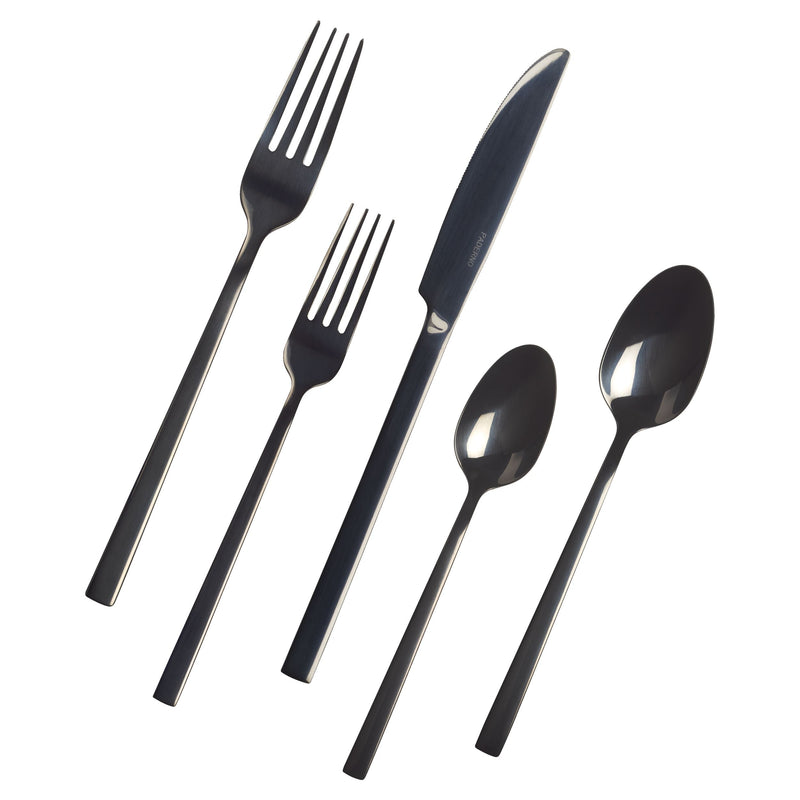 Belvedere Stainless Steel Flatware Set, Serves 4, 20-pc, Black H4F8