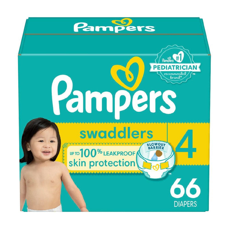 Swaddler Size 4 Leak-Free Baby Diapers, 66-pc M3J3