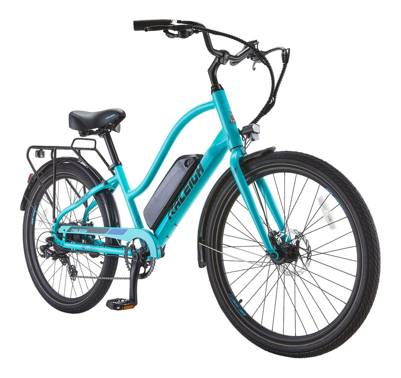 Oceania Lightweight Electric Bicycle with Front & Rear Lights, 26-in Wheel, Blue K6H0