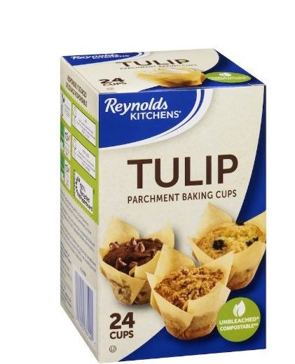 24PC PARCHMENT TULIP CUPS I6H7 - product image 1