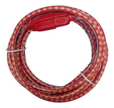 16/3 Outdoor Snowflake Extension Cord with Grounded Outlet, Red/White, 7.5-m L8R8 - product image 1