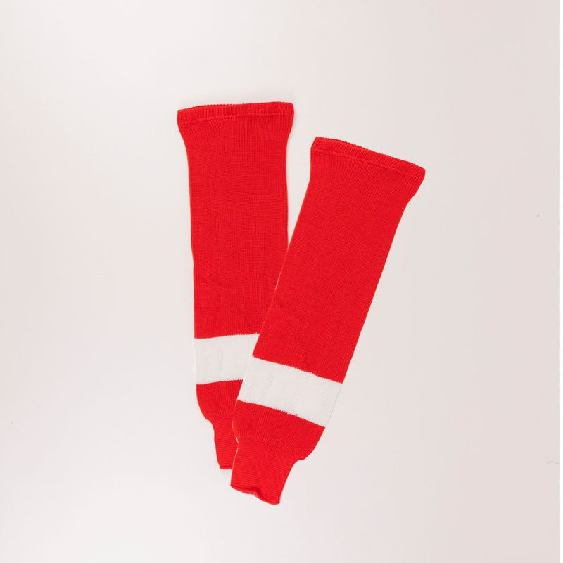Hockey Socks, Detroit Red Wings, Red/White, Assorted Sizes J5H4
