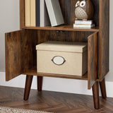 Home 3-Tier Rustic Brown Retro Cabinet with Steel Frame X2Q8 - product image 3