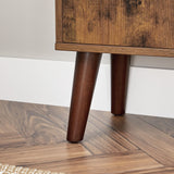 Home 3-Tier Rustic Brown Retro Cabinet with Steel Frame X2Q8 - product image 5