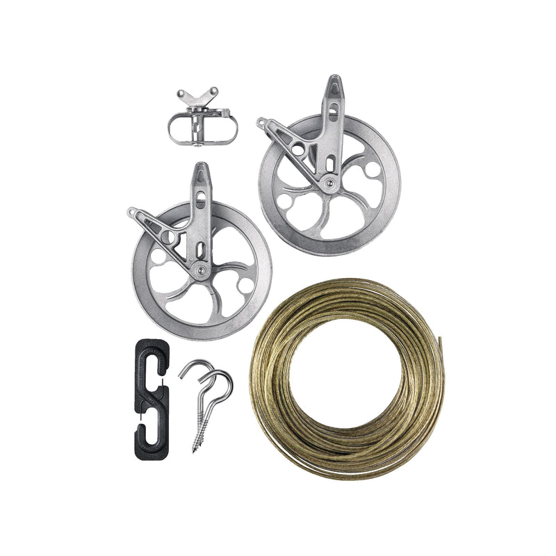 Heavy-duty Clothesline Kit for Indoor & Outdoor, 150-ft Q6C3