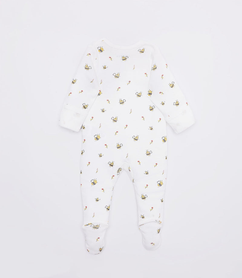 The Elk Baby Bee Print Premium Organic Cotton Zippy, Various Sizes Z8V5
