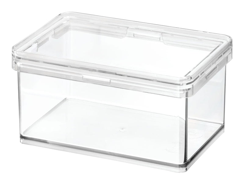 The Home Edit by iDESIGN Clear Stackable Small Canister with Air Tight Lid, 0.47-L W4F5