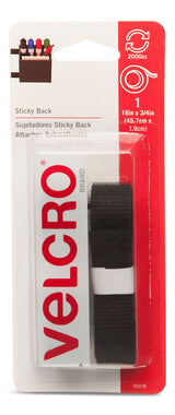Adhesive General Purpose Sticky Back Tape, Black, 18 x 3/4-in, 1-pk F5J1 - product image 1