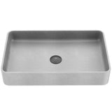 Basilica Gothic ConcretoStone 23x14-in Deep Grey Bathroom Sink/Basin with Rectangular Vessel L8N4 - product image 1