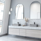 Cadman ConcretoStone 18-in Deep Grey Bathroom Sink/Basin with Rectangular Fluted Vessel P3G2 - product image 4