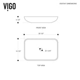 Glass Rectangular Vessel Bathroom Sink/Basin with Rounded Edges & Deep Bowl, Russet U4K6 - product image 6