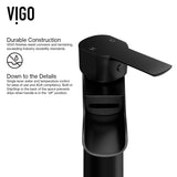 Niko Single Handle Single Hole Bathroom Sink Faucet, Matte Black G4E9 - product image 4