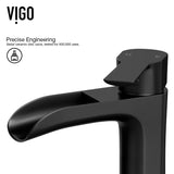 Niko Single Handle Single Hole Bathroom Sink Faucet, Matte Black G4E9 - product image 5