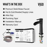 Niko Single Handle Single Hole Bathroom Sink Faucet, Matte Black G4E9 - product image 8