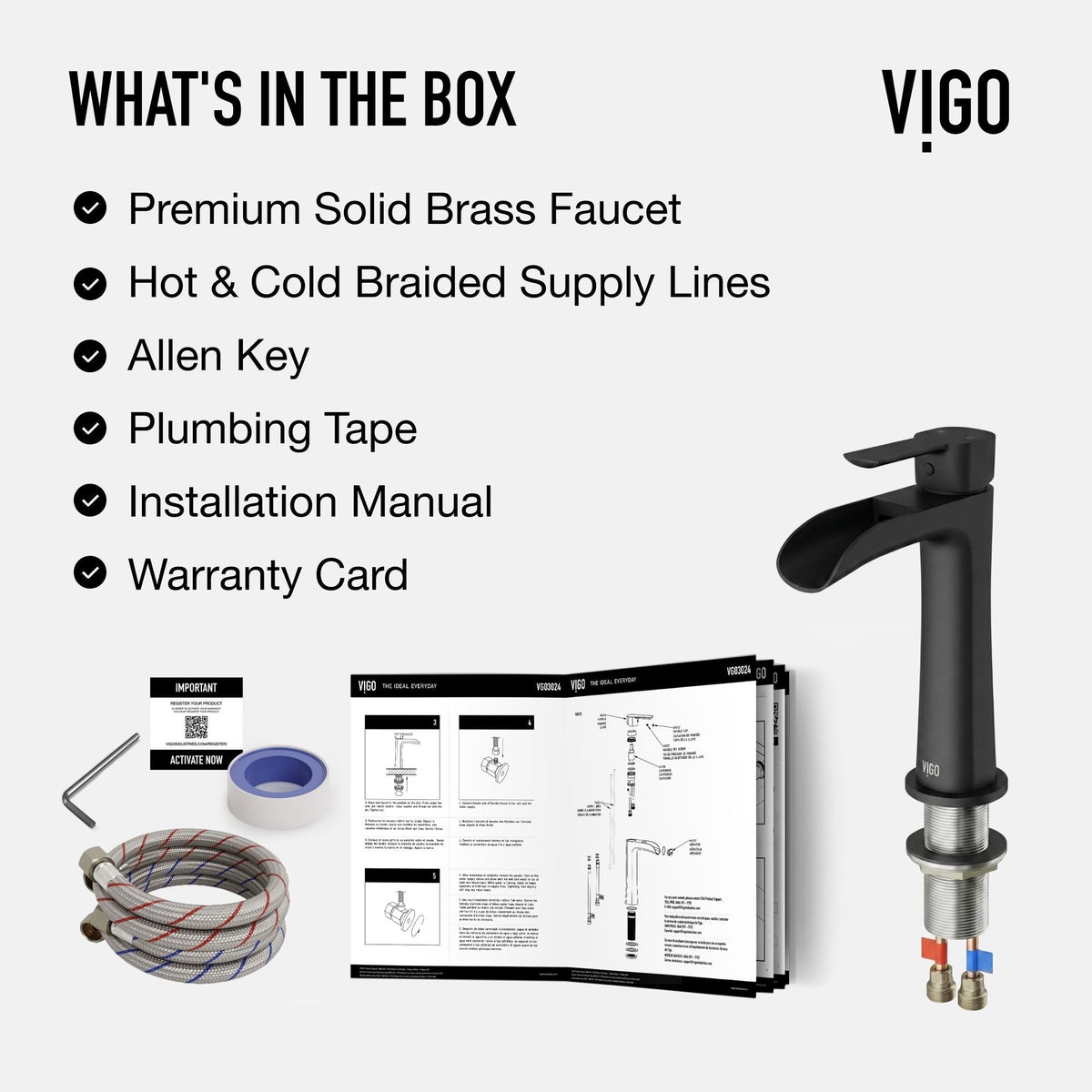 Niko Single Handle Single Hole Bathroom Sink Faucet, Matte Black G4E9 - product image 8
