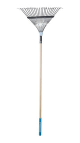 22-in Wide Metal 22-Tine Leaf Rake, 48-in Hardwood Shaft Z0T9 - product image 1