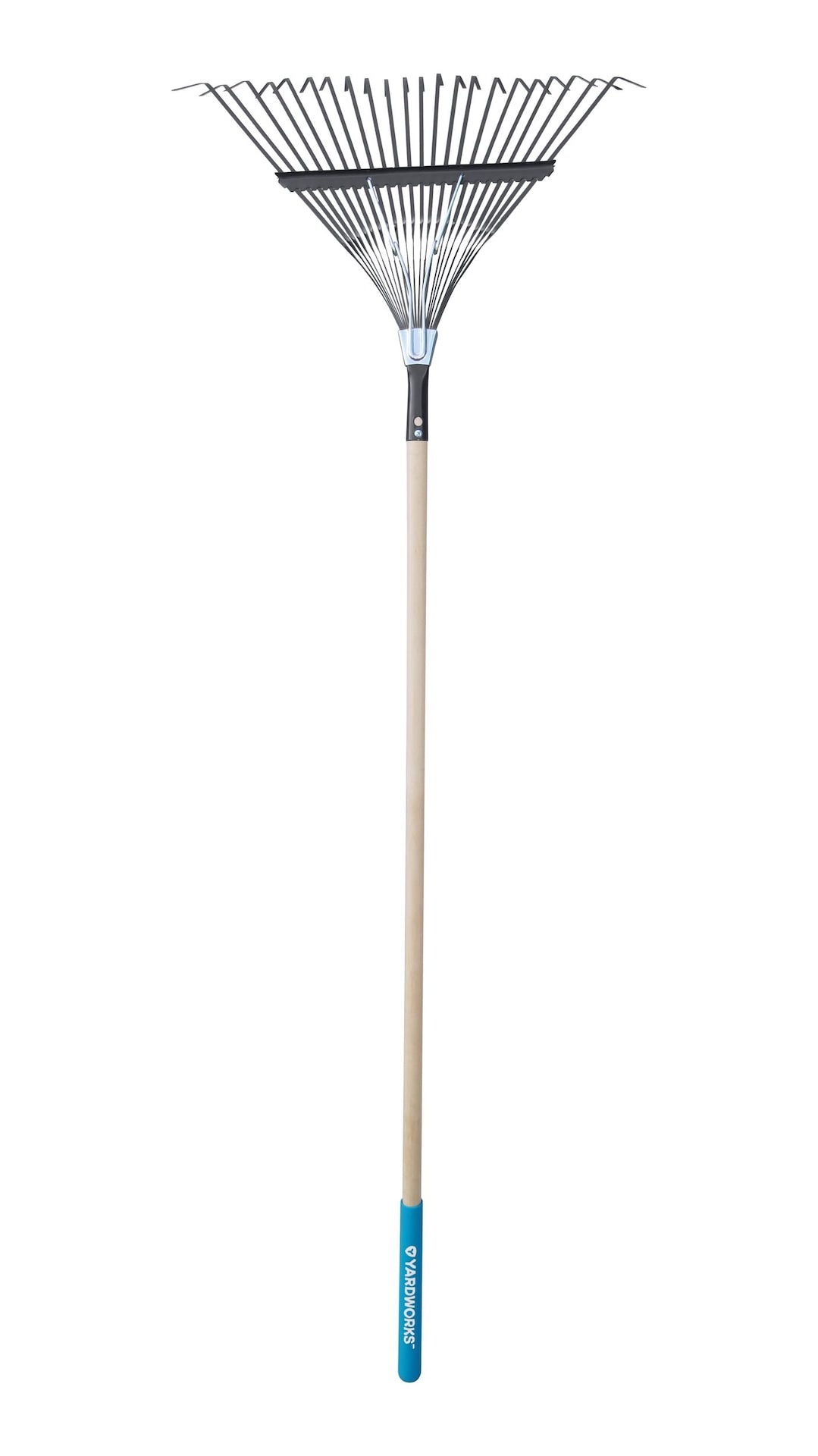 22-in Wide Metal 22-Tine Leaf Rake, 48-in Hardwood Shaft Z0T9 - product image 1
