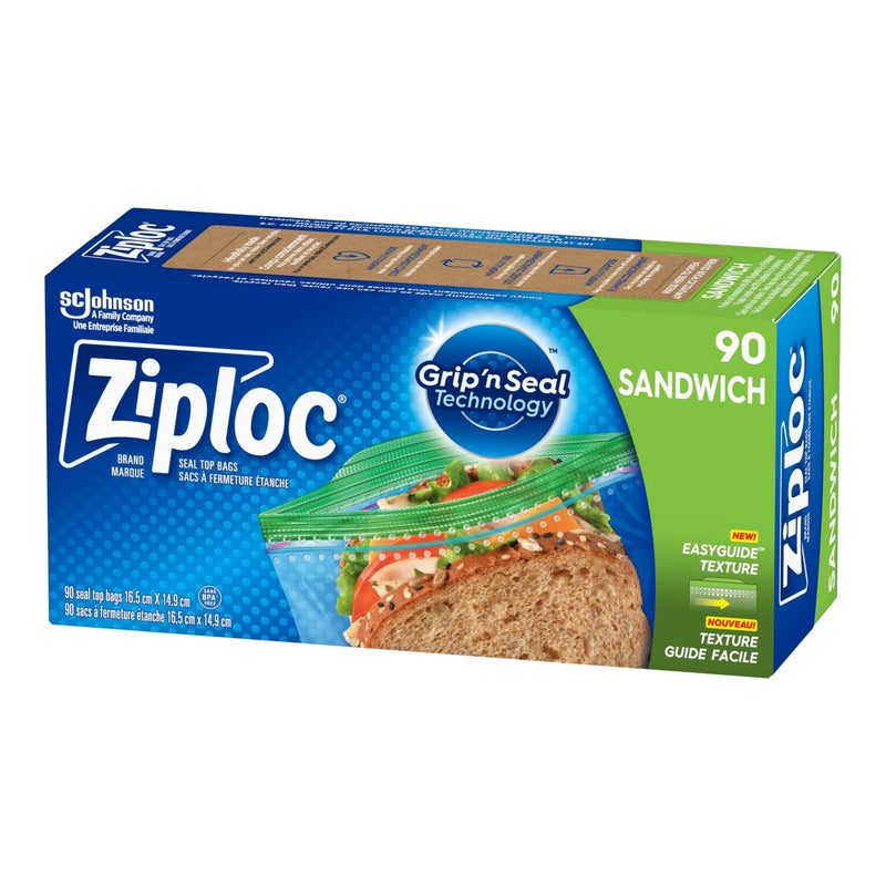 Grip'n Seal Plastic Sandwich Bags, 750-mL, 90-pk Y2Z1